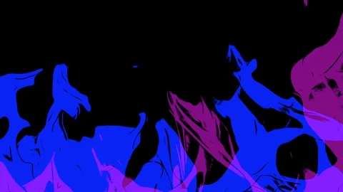 Comic Ink Fire Flames Vj Footage Stock Footage 242180273