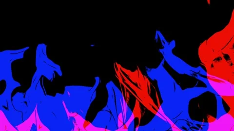 Comic Ink Fire Flames Vj Clip Stock Footage 242180291