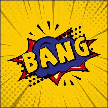 Comic lettering BAMG on white background - Vector Stock Illustration
