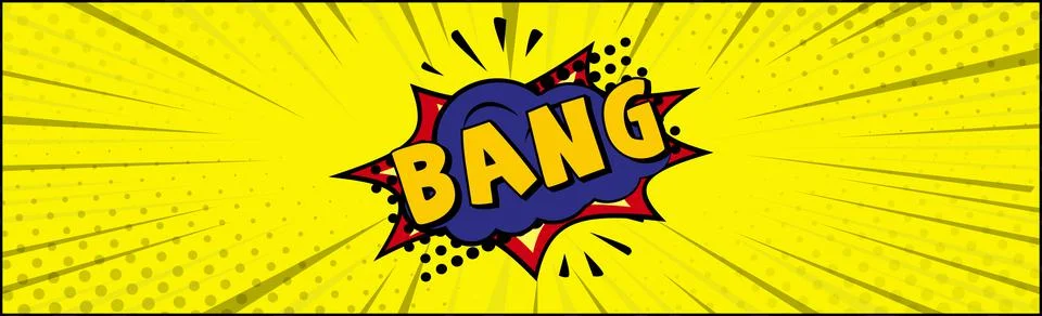 Comic lettering BAMG on white background - Vector Stockillustratie