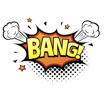 Comic lettering Bang. Comic speech bubble with emotional text Bang. Vector 스톡 일러스트