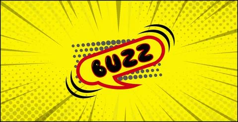 Comic lettering BUZZ on white background - Vector Stock Illustration