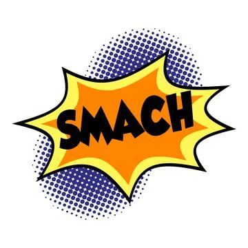 Comic lettering SMACH on white background - Vector Illustrazione stock