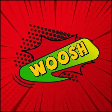 Comic lettering WOOSH on white background - Vector Stockillustratie
