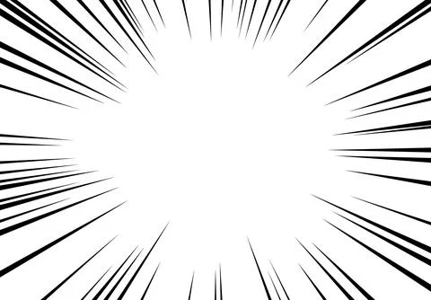 Comic lines frame representing speed or explosion. Cartoon blast drawing Stock Illustration