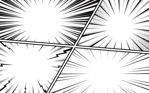 Comic magazine background set. Stock Illustration