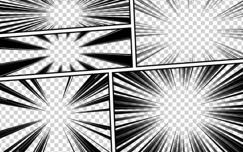 Comic magazine background set. Pop art style Halftone Comic blank layout te.. Stock Illustration