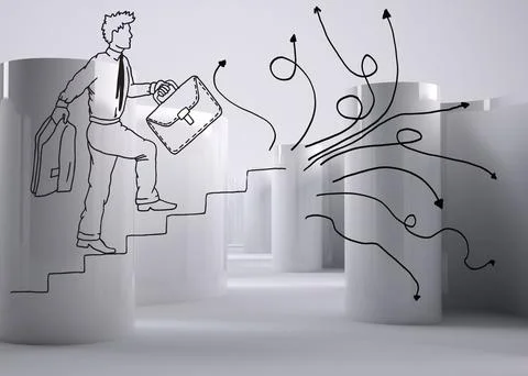 Comic man on abstract grey background 写真素材