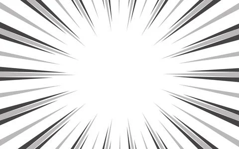 Comic manga radial lines with speed effect for comic books. Stock Illustration