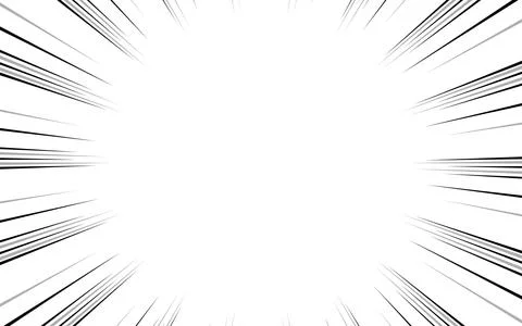 Comic manga radial lines with speed effect for comic books. Stock Illustration