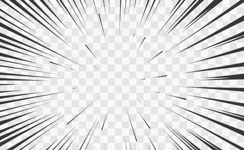 Comic manga transparent background, speed action Illustrazione stock