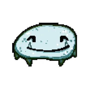 Comic monster character pixel art vector illustration Stock Illustration