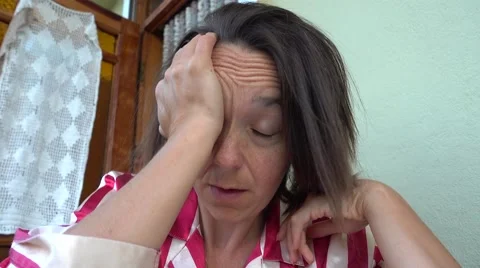 Comic morning look at the morror Video stock 68406804