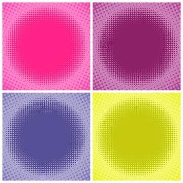 Comic multicolored halftone background Stock Illustration