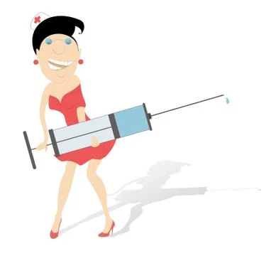 Comic nurse Stock Illustration