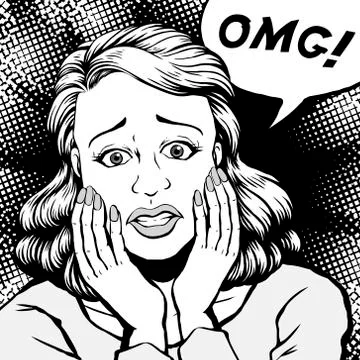 Comic oh my god Stock Illustration