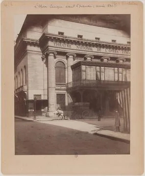 The comic opera before the fire (year 1880) . View of the comic opera in 1... Stock Photos