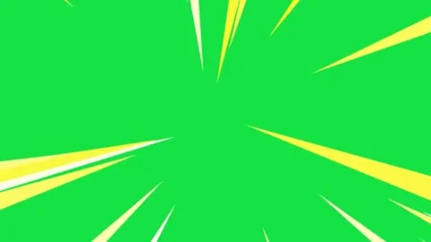 Comic Or Anime Yellow Speed Lines Effect Loop Animation Green Screen Stock Footage 303388649