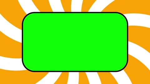 Comic orange frame with green screen radial burst Video stock 308982234