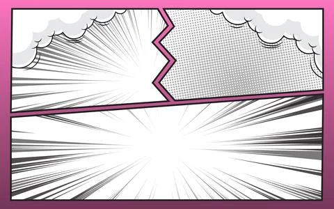 Comic page background pop art style. イラスト素材