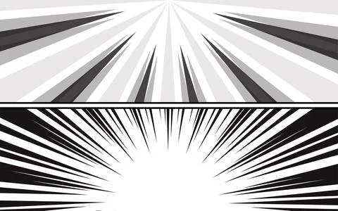 Comic panel background with burst radial effect Stock Illustration