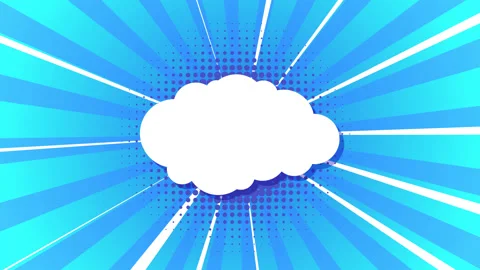 Comic pattern. Pop art Vintage background. speech bubble, blue rays halftone Stock Footage 161261093