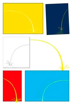 Comic Pee Urine Stream Cartoon Set 库存插图