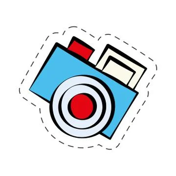 Comic photo camera image Stock Illustration