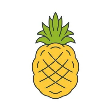 Comic pineapple with green leaves and peel pop art t shirt print groovy style Stock Illustration