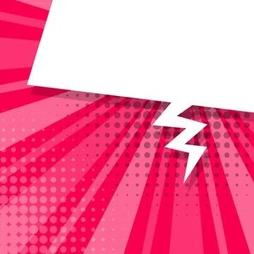Comic pink background sketch explosion Stock Illustration