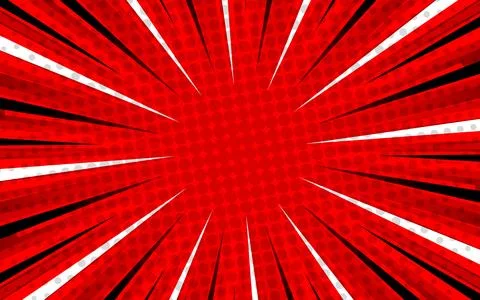 Comic pop art background with halftone dotted speed lines. Vector illustratio Illustrazione stock