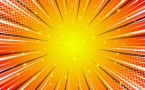 Comic pop art background with halftone dotted speed lines. Vector illustratio Stockillustratie