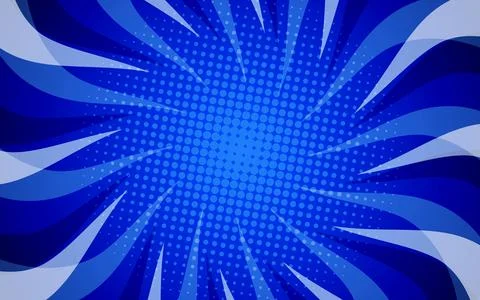 Comic pop art background with halftone dotted speed lines. Vector illustratio 库存插图