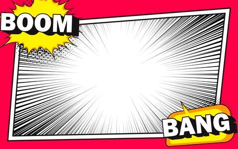 Comic pop art background template 库存插图