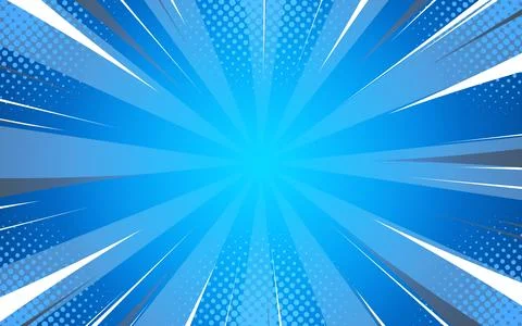 Comic pop art background. Vintage retro design. radial backdrop with halfto.. 스톡 일러스트