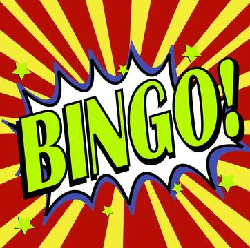 Comic Pop Art Bingo Explosion Background Stock Illustration