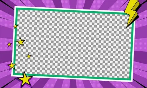 Comic pop art cartoon frame background with blank layout photos illustration 스톡 일러스트