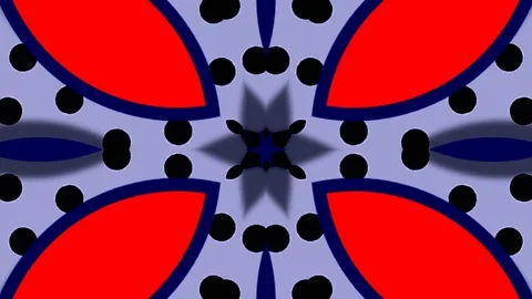 Comic Pop Art Design Loop Background Kaleidoscope Circle Video stock 143676628