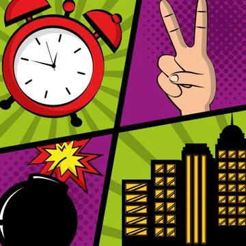 Comic pop art 스톡 일러스트