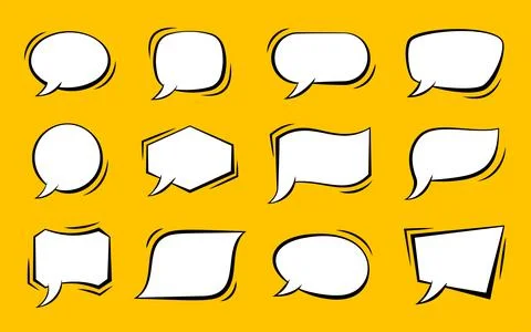 Comic pop art speech bubble think talk speak icon Stock Illustration
