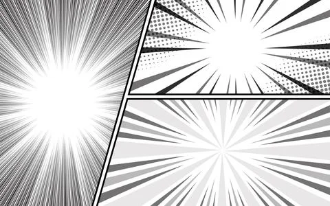 Comic pop art style blank layout template isolated on background. illustrat.. Stock Illustration