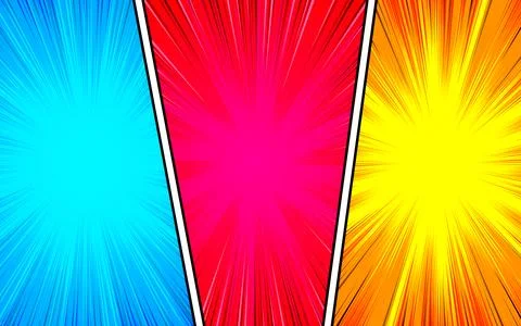 Comic pop art style blank layout template with background vector illustration Stock Illustration