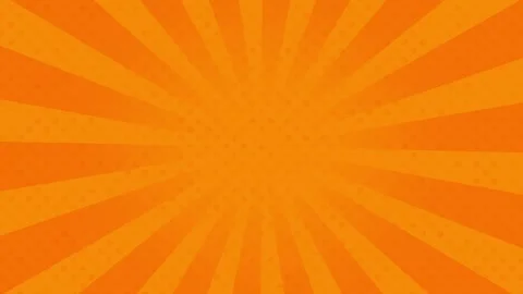Comic pop art style orange sunburst background with halftone dots. Video stock 320771248