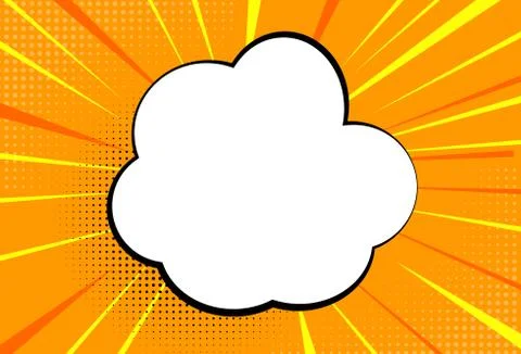 Comic pop art style speech bubble background. Vector Illustration Stock Illustration