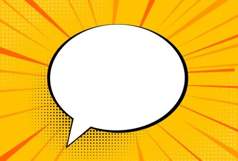 Comic pop art style speech bubble background. Vector Illustration Illustrazione stock