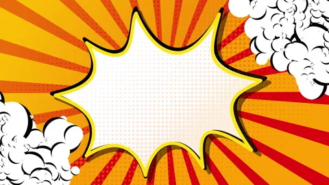 Comic Pop Art text video 4K, chroma key version included Stock Footage 210846056