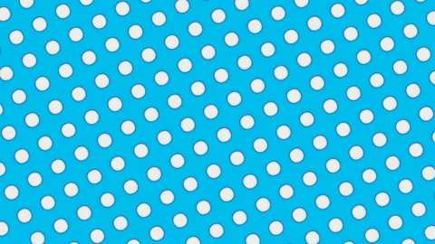 Comic pop art white polka dot on blue background animation Video stock 233930129