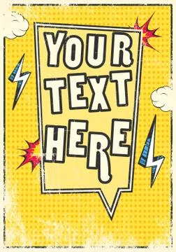 Comic poster frame Stock Illustration