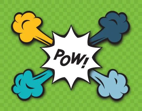 Comic Pow Explosion 스톡 일러스트