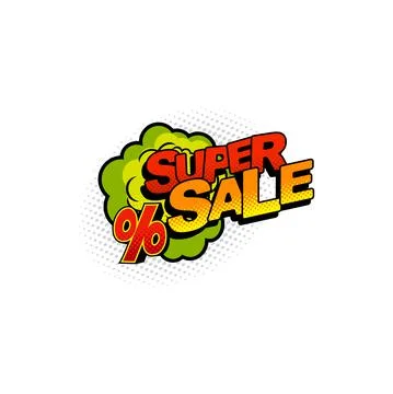 Comic price off label half tone super sale tag Stock Illustration